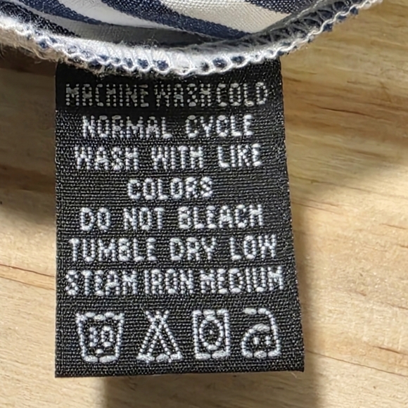 Ralph Lauren Polo Jeans Co. Women Striped Collar Long Sleeve Button Up Shirt M - Picture 15 of 16